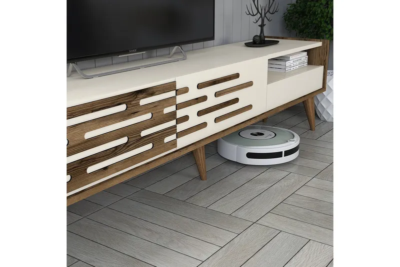 Valensiya Möbelset För Vardagsrum, Valnöt/Cream