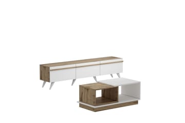 Valentina Möbelset För Vardagsrum - Vit/Blå - Förvaring - Förvaringsmöbler - Möbelset för vardagsrum