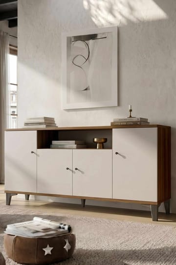 Valren Konsolbord 180x85x44,5 cm - Valnöt - Förvaring - Förvaringsmöbler - Sideboard & skänk