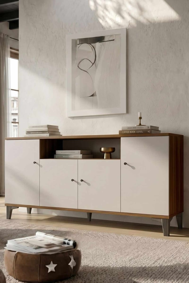 Valren Konsolbord 180x85x44,5 cm - Valnöt - Förvaring - Förvaringsmöbler - Sideboard & skänk