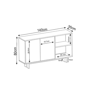 Valto Konsollbord 140 cm - Förvaring - Förvaringsmöbler - Sideboard & skänk