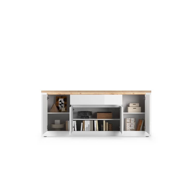 Vandesar Skänk 207 cm - Natur/Vit - Förvaring - Förvaringsmöbler - Sideboard & skänk
