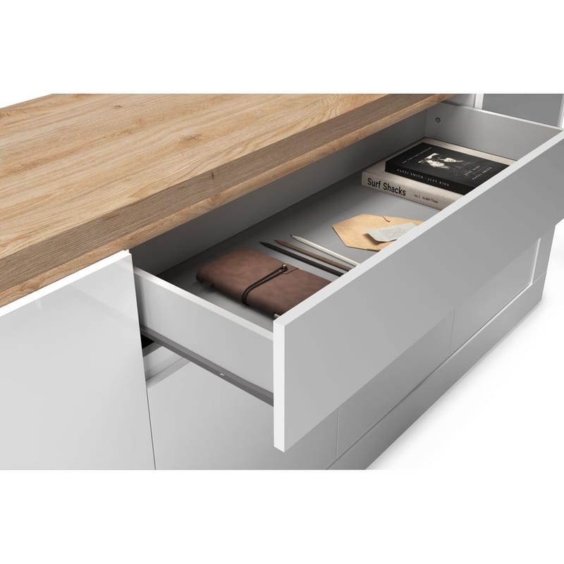 Vandesar Skänk 207 cm - Natur/Vit - Förvaring - Förvaringsmöbler - Sideboard & skänk