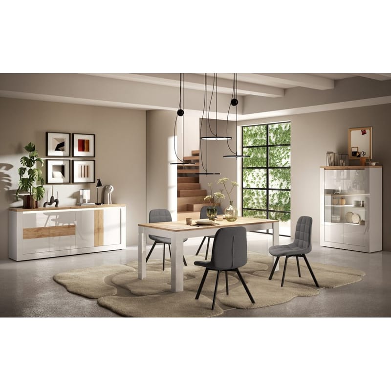 Vandesar Tv-Bänk 207 cm - Natur/Vit - Förvaring - Förvaringsmöbler - Sideboard & skänk