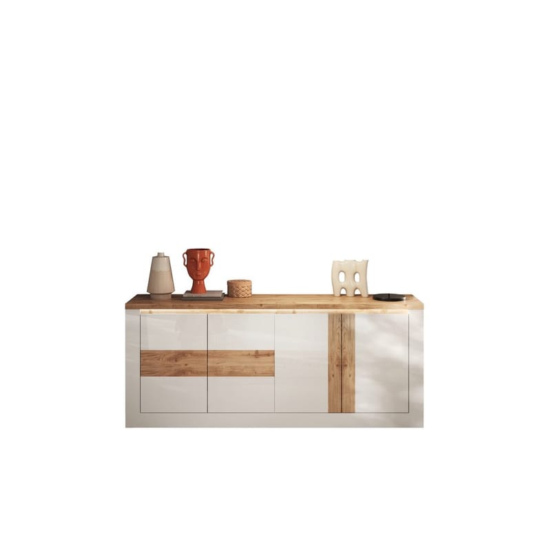 Vandesar Tv-Bänk 207 cm - Natur/Vit - Förvaring - Förvaringsmöbler - Sideboard & skänk