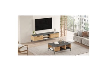 Vardagsrum Möbelset Galloway Atlantisk Furu / Antracit - Grå - Förvaring - Förvaringsmöbler - Möbelset för vardagsrum