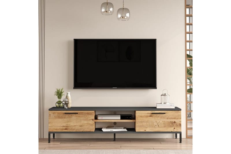 Vardagsrum Möbelset Galloway Atlantisk Furu / Antracit - Grå - Förvaring - Förvaringsmöbler - Möbelset för vardagsrum