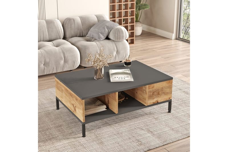 Vardagsrum Möbelset Galloway Atlantisk Furu / Antracit - Grå - Förvaring - Förvaringsmöbler - Möbelset för vardagsrum