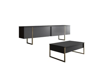 Vardagsrum Möbelset Masafumie Set Antracit / Rany - Antracit / Rany - Förvaring - Förvaringsmöbler - Möbelset för vardagsrum