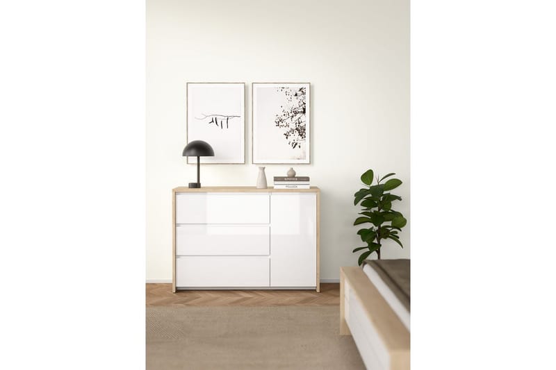 Varun Skänk 119x48 cm - Vit/Natur - Förvaring - Förvaringsmöbler - Sideboard & skänk