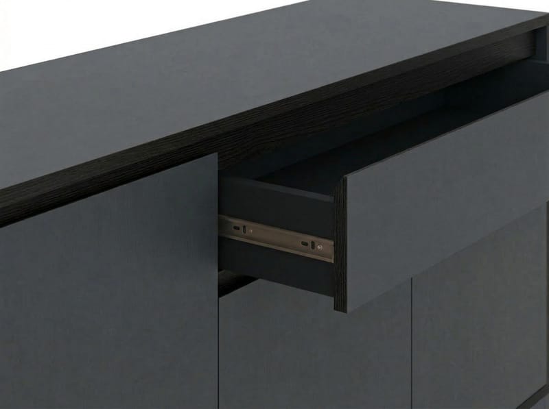 Velar Konsol 180x80x40 cm - Antracit/Wood Black/Svart - Förvaring - Förvaringsmöbler - Sideboard & skänk