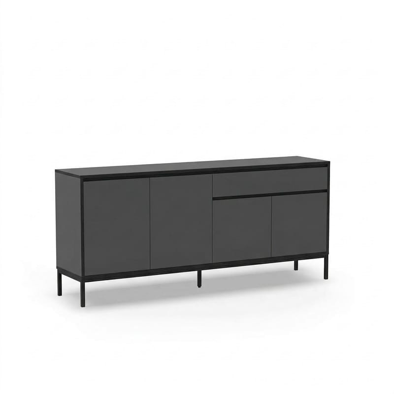 Velar Konsol 180x80x40 cm, Antracit/Wood Black/Svart