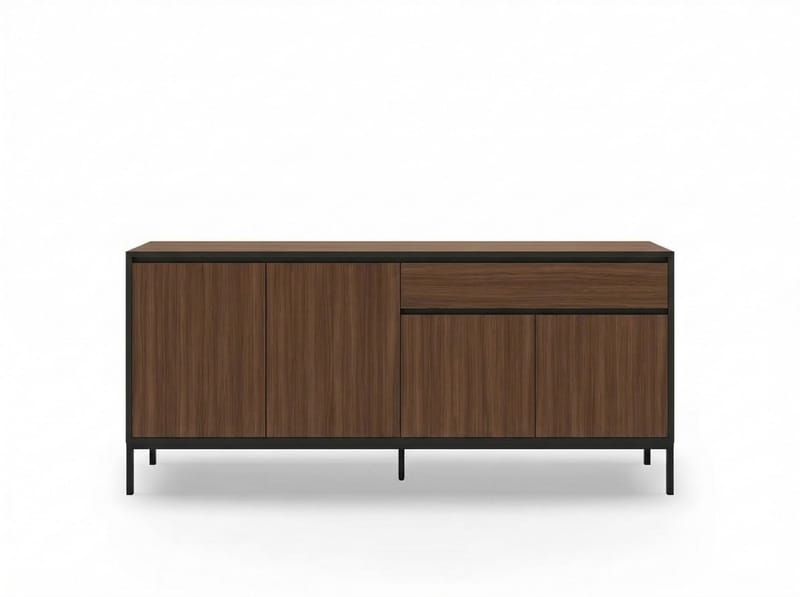 Velar Konsol 180x80x40 cm - Milano Walnut, Wood Black, Black - Förvaring - Förvaringsmöbler - Sideboard & skänk