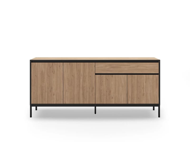 Velar Konsol 180x80x40 cm - Naturlig ek, Wood Black, svart - Förvaring - Förvaringsmöbler - Sideboard & skänk