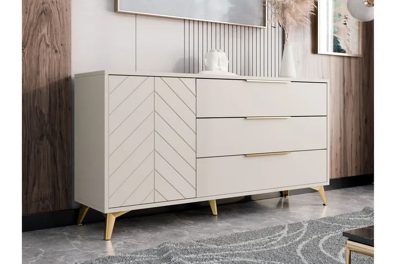Vemdalen Byrå 154 cm - Beige - Förvaring - Förvaringsmöbler - Byrå