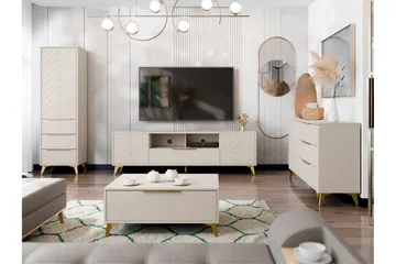 Vemdalen Möbelset För Vardagsrum - Sand beige - Förvaring - Förvaringsmöbler - Möbelset för vardagsrum