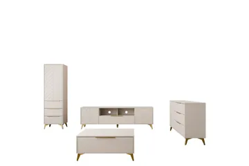 Vemdalen Möbelset För Vardagsrum - Sand beige - Förvaring - Förvaringsmöbler - Möbelset för vardagsrum