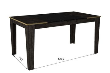 Veyron Möbelset För Vardagsrum - Svart/Guld - Förvaring - Förvaringsmöbler - Möbelset för vardagsrum