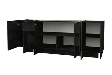 Veyron Möbelset För Vardagsrum - Svart/Guld - Förvaring - Förvaringsmöbler - Möbelset för vardagsrum