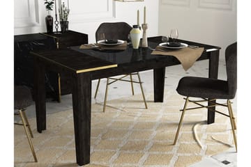 Veyron Möbelset För Vardagsrum - Svart/Guld - Förvaring - Förvaringsmöbler - Möbelset för vardagsrum