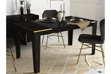 Veyron Möbelset För Vardagsrum - Svart/Guld - Förvaring - Förvaringsmöbler - Möbelset för vardagsrum