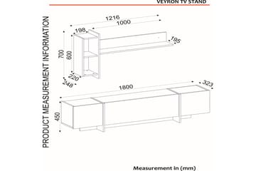 Veyron Möbelset För Vardagsrum - Svart/Guld - Förvaring - Förvaringsmöbler - Möbelset för vardagsrum