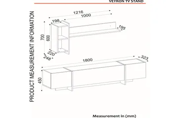 Veyron Möbelset För Vardagsrum - Svart/Guld - Förvaring - Förvaringsmöbler - Möbelset för vardagsrum