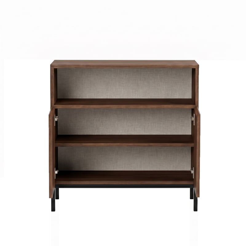 Vindor Sideboard 80x80x40 cm - Milano Walnut och svart - Förvaring - Förvaringsmöbler - Sideboard & skänk