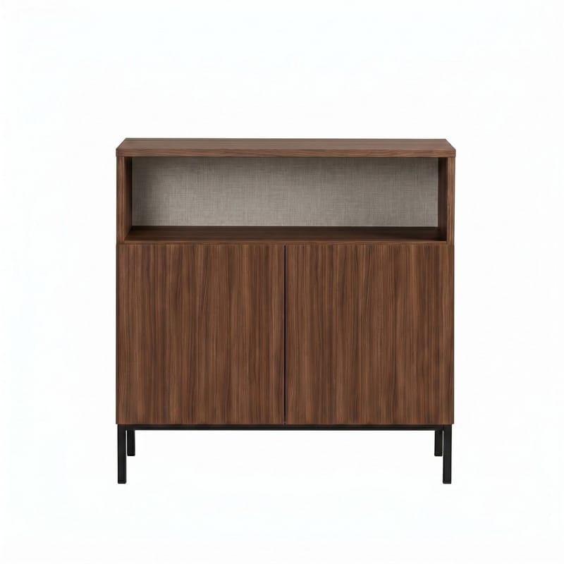 Vindor Sideboard 80x80x40 cm - Milano Walnut och svart - Förvaring - Förvaringsmöbler - Sideboard & skänk