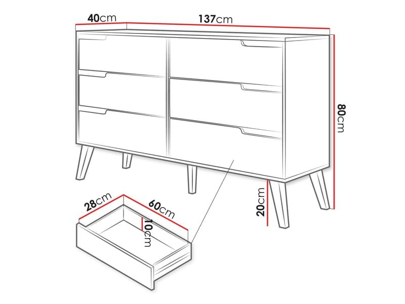 Virello Skänk 137 cm - beige - Förvaring - Förvaringsmöbler - Sideboard & skänk