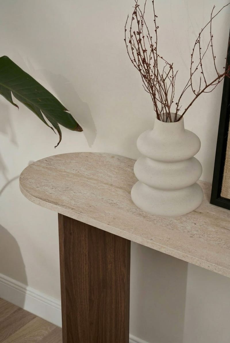 Yeno Sideboard 150x75x35 cm - Travertin, Venezia-valnöt - Förvaring - Förvaringsmöbler - Sideboard & skänk