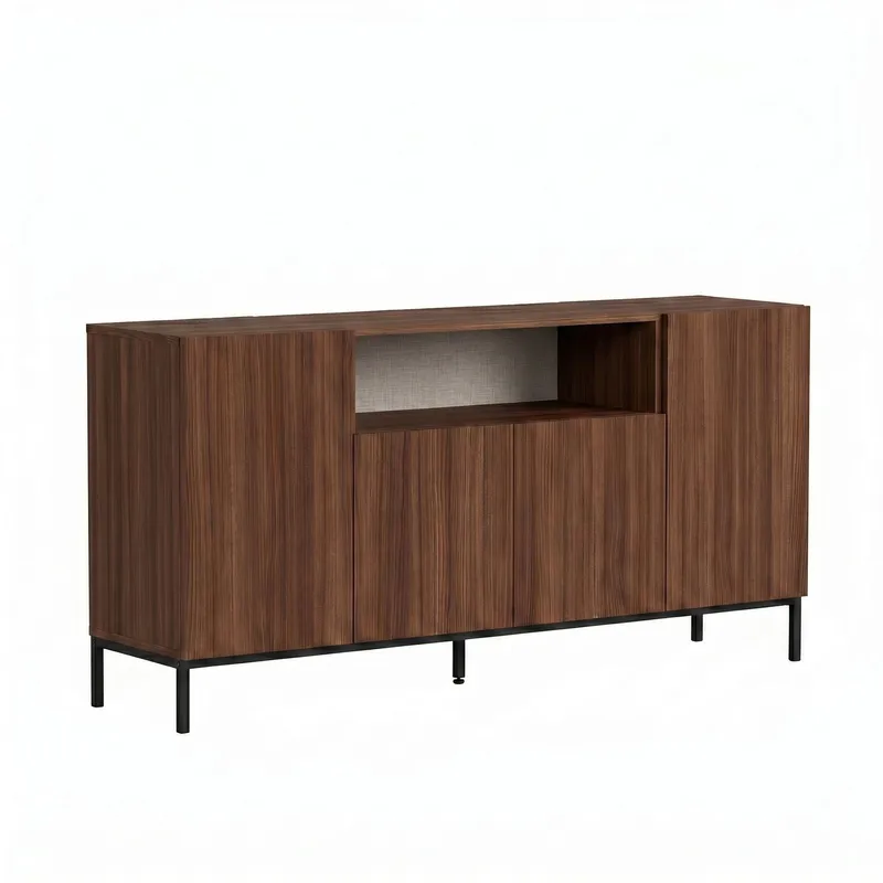 Yldran Konsolbord 160x80x40 cm, Milano Walnut och svart