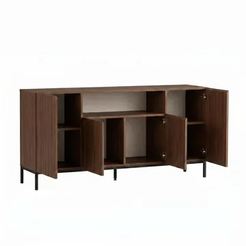Yldran Konsolbord 160x80x40 cm - Milano Walnut och svart - Förvaring - Förvaringsmöbler - Sideboard & skänk