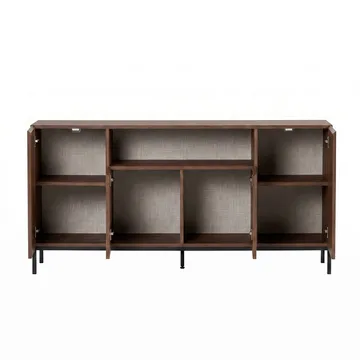 Yldran Konsolbord 160x80x40 cm - Milano Walnut och svart - Förvaring - Förvaringsmöbler - Sideboard & skänk