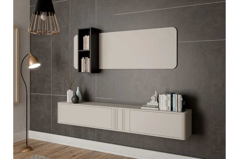 Zalricus Möbelset För Vardagsrum - Beige - Förvaring - Förvaringsmöbler - Möbelset för vardagsrum