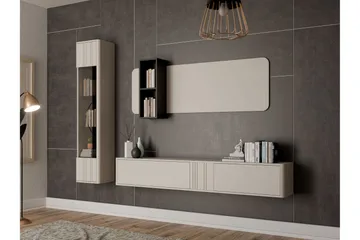 Zalricus Möbelset För Vardagsrum - Beige - Förvaring - Förvaringsmöbler - Möbelset för vardagsrum