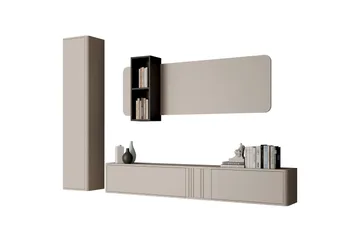 Zalricus Möbelset För Vardagsrum - Beige - Förvaring - Förvaringsmöbler - Möbelset för vardagsrum