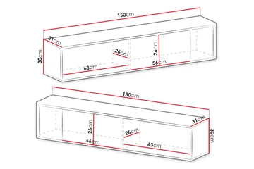 Zalricus Möbelset För Vardagsrum - Beige - Förvaring - Förvaringsmöbler - Möbelset för vardagsrum