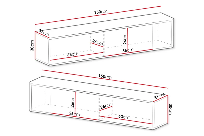 Zalricus Möbelset För Vardagsrum - Beige - Förvaring - Förvaringsmöbler - Möbelset för vardagsrum