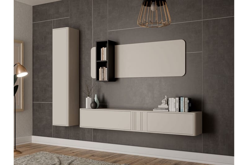 Zalricus Möbelset För Vardagsrum - Beige - Förvaring - Förvaringsmöbler - Möbelset för vardagsrum