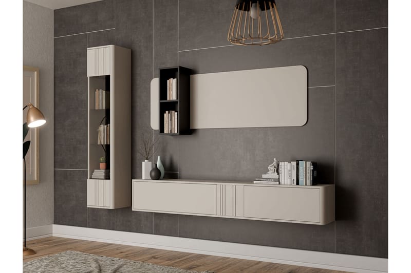 Zalricus Möbelset För Vardagsrum - Beige - Förvaring - Förvaringsmöbler - Möbelset för vardagsrum