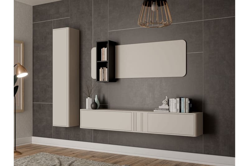 Zalricus Möbelset För Vardagsrum - Beige - Förvaring - Förvaringsmöbler - Möbelset för vardagsrum