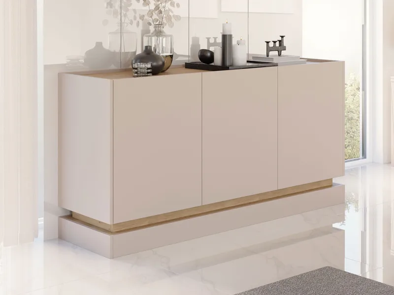 Zelric Skänk 160x37 cm - Beige - Förvaring - Förvaringsmöbler - Sideboard & skänk