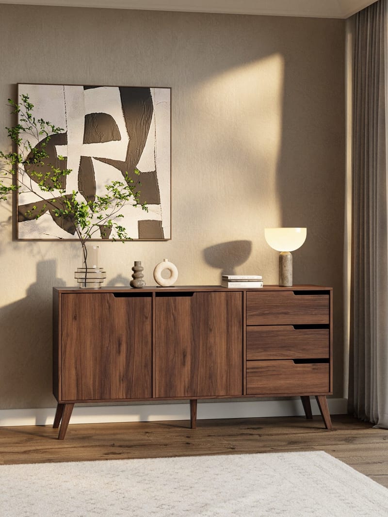 Zelto Skänk 160 cm - Warmia valnöt - Förvaring - Förvaringsmöbler - Sideboard & skänk
