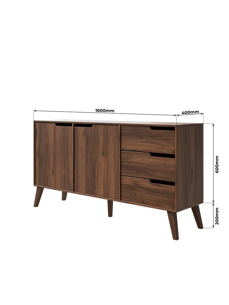 Zelto Skänk 160 cm - Warmia valnöt - Förvaring - Förvaringsmöbler - Sideboard & skänk