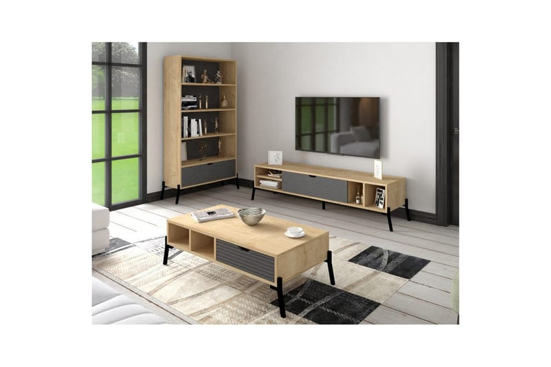 Zenric Möbelset För Vardagsrum - Natur - Förvaring - Förvaringsmöbler - Möbelset för vardagsrum