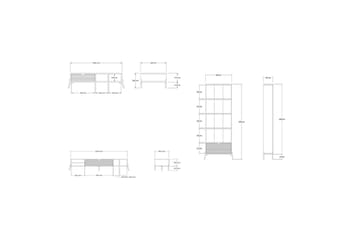 Zenric Möbelset För Vardagsrum - Natur - Förvaring - Förvaringsmöbler - Möbelset för vardagsrum
