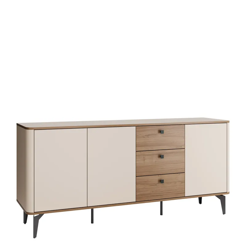 Zeyrin Skänk 180 cm, Brun|beige|svart
