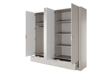 Forba Garderob med Spegel 213x209 cm - Vit - Förvaring - Garderober & garderobssystem