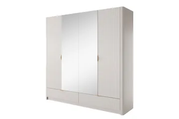 Forba Garderob med Spegel 213x209 cm - Vit - Förvaring - Garderober & garderobssystem